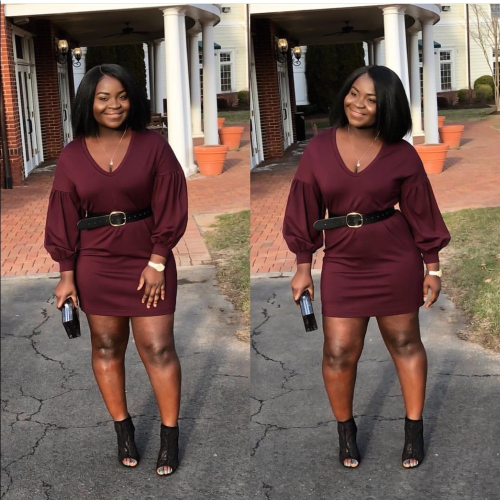 🔥 Burgundy Sweater Dress 🔥